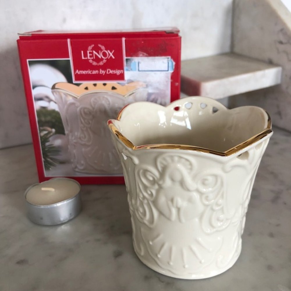 LENOX Merry Lights Angel Votive Tea Light Holder IOB